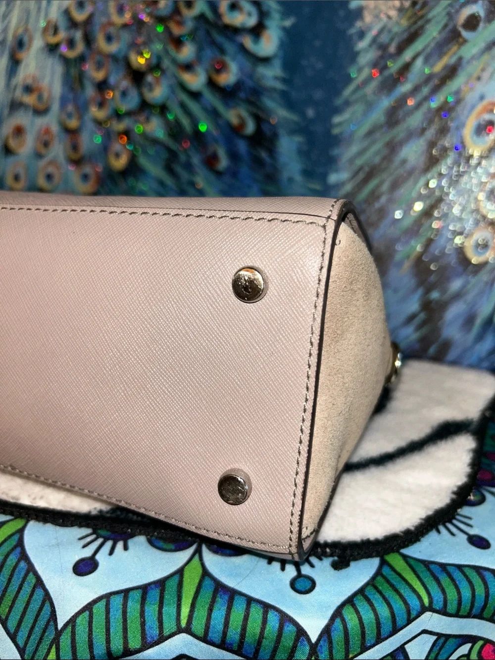 kate spade taupe Small dome satchel with gold Hardware & Removable Strap